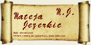 Mateja Jezerkić vizit kartica